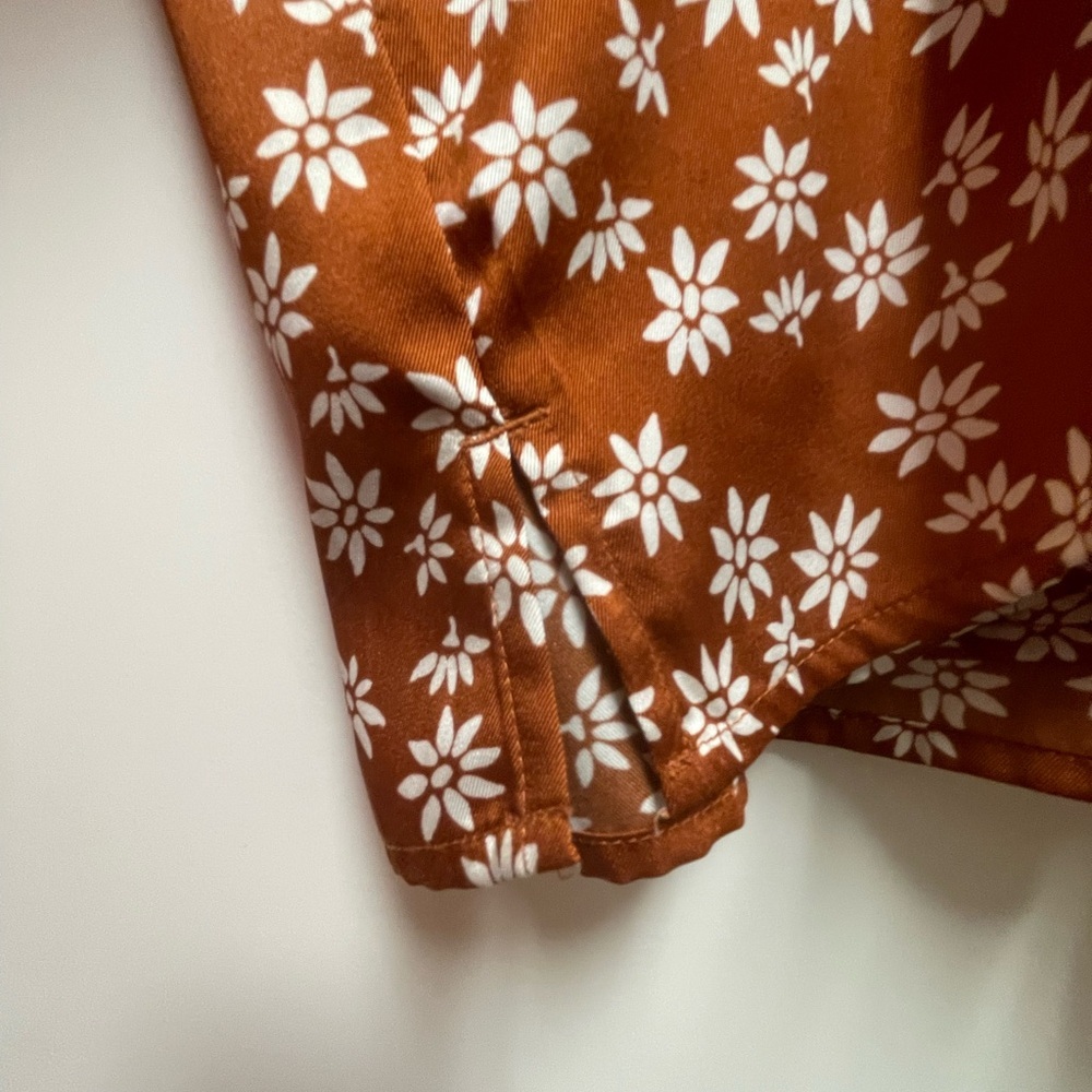 LOFT Women's Brown Rust Floral Blouse - Picture 5 of 7